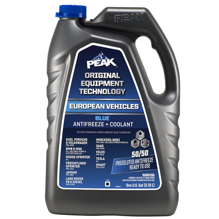 Coolant 50/50 Galón Peak Azul Autos Europeos