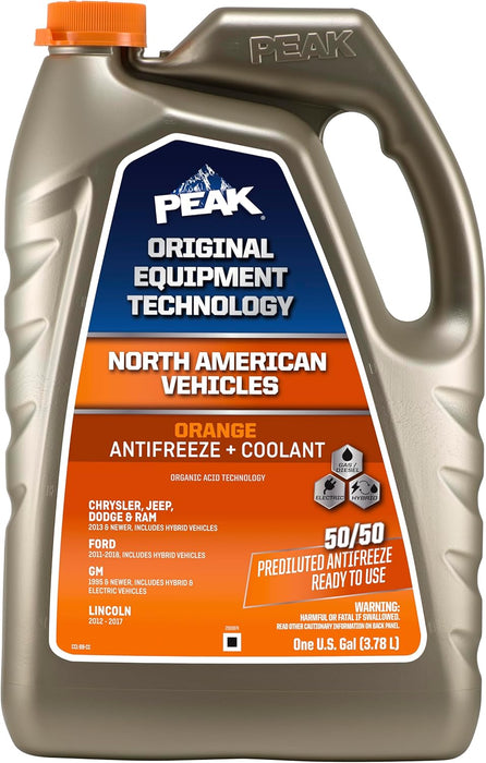 Coolant Peak Anaranjado 50/50 Vehículos Americanos
