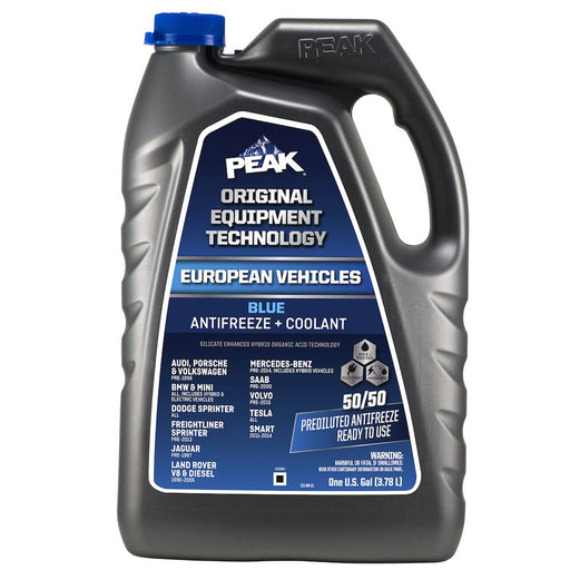 Coolant 50/50 Galón Peak Azul Autos Europeos
