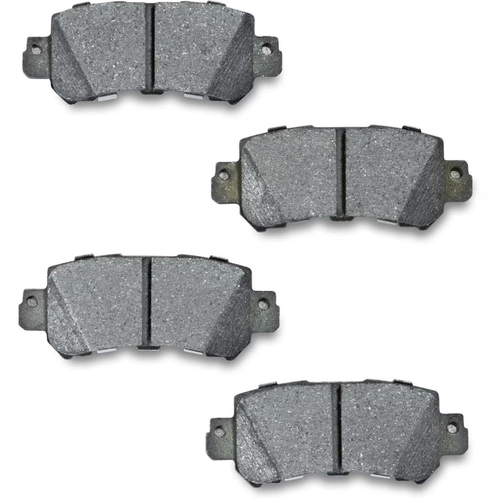 Juego de 4 pastillas de freno trasero ceramica D1624C
