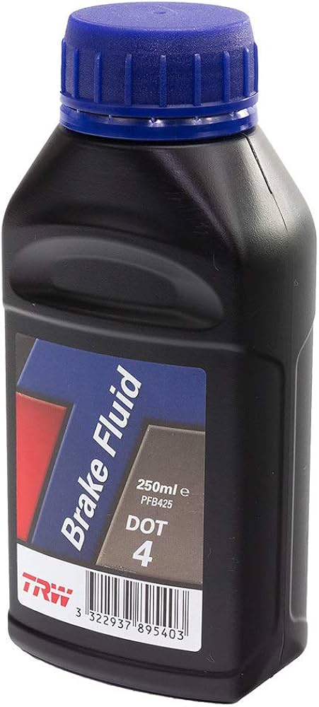 Líquido de freno TRW DOT4 Pinta 250ml. Tapa Roja